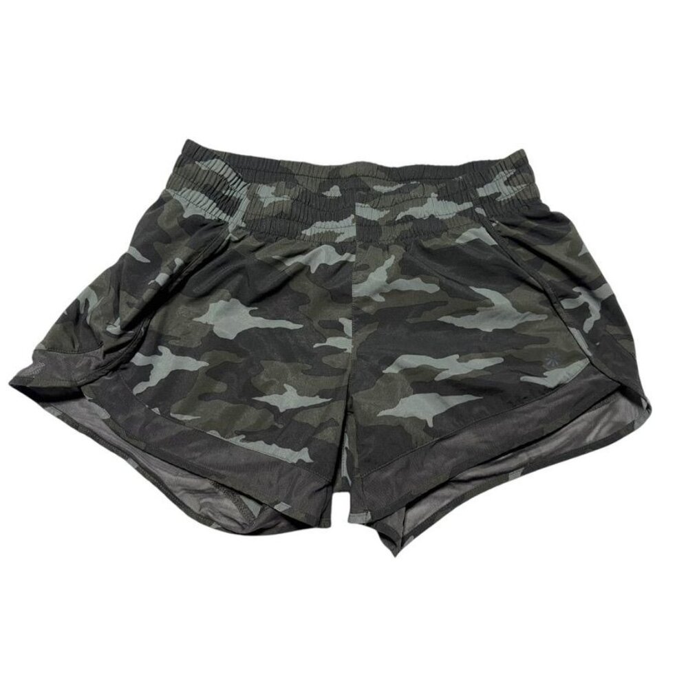 Athleta Mesh Racer Short 4" Camoflouge Size XS